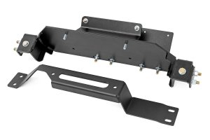 Ford F-350 Super Duty Winch Mount - Front - Rough Country - Hidden - Black - '20-'22